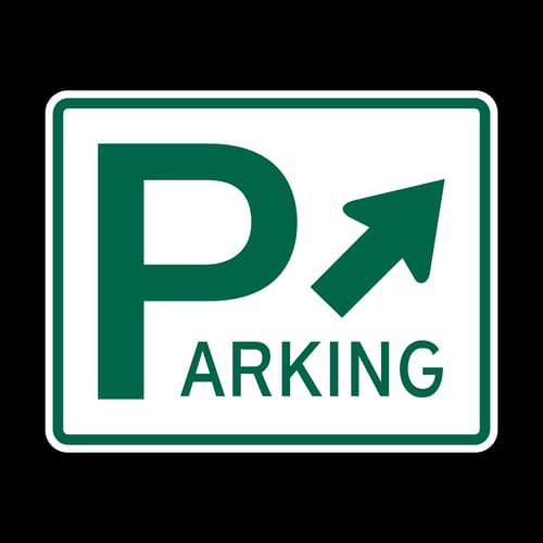 Parking Area sign - Indicates a designated public parking area or rest area where vehicles may be parked.